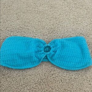 Aqua Blue Bandeau Bikini Top
